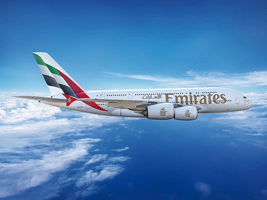 高い安全性と充実の機内サービスで人気のエミレーツ航空会社を利用