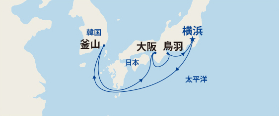 ダイヤモンド・プリンセス航路図