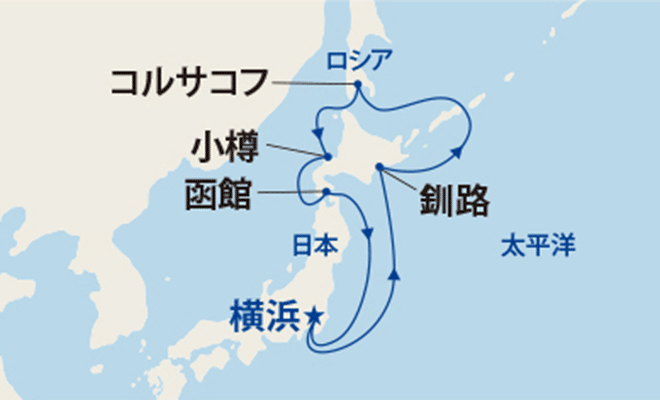 ダイヤモンド・プリンセス航路図