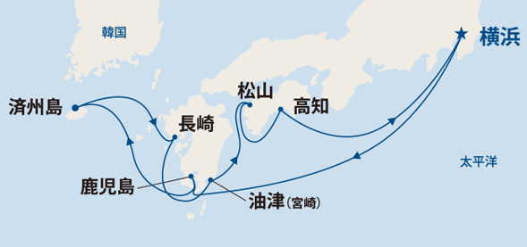 ダイヤモンド・プリンセス航路図