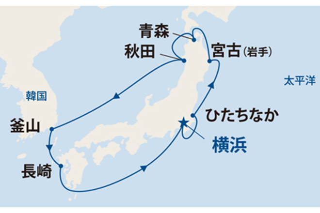 ダイヤモンド・プリンセス航路図