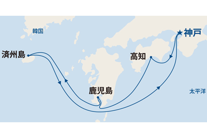 ダイヤモンド・プリンセス航路図