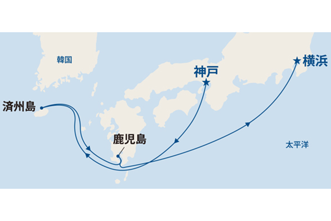 ダイヤモンド・プリンセス航路図