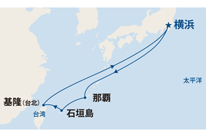 ダイヤモンド・プリンセス航路図