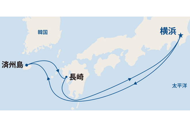 ダイヤモンド・プリンセス航路図