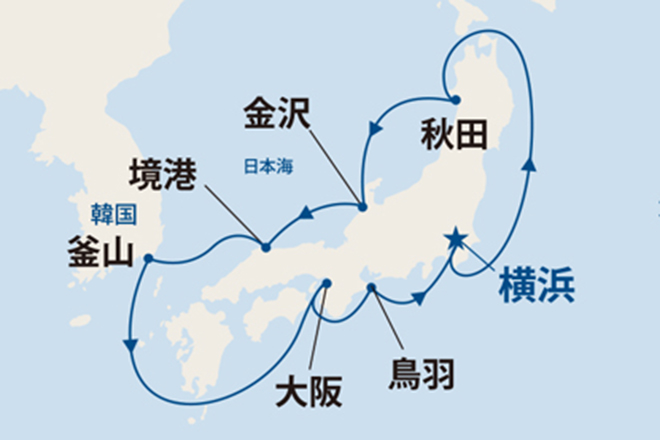 ダイヤモンド・プリンセス航路図