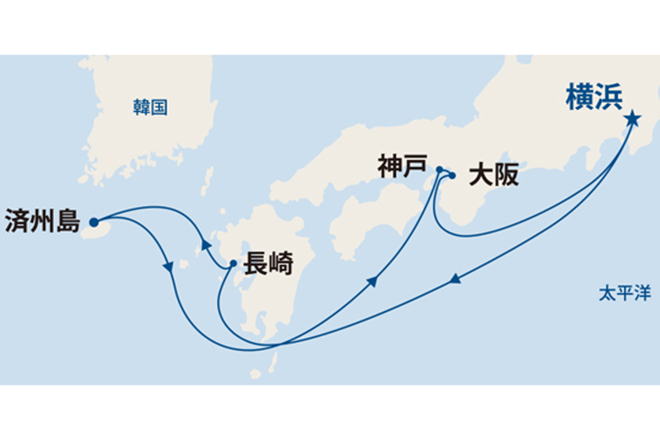 ダイヤモンド・プリンセス航路図