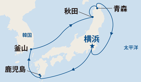 ダイヤモンド・プリンセス航路図