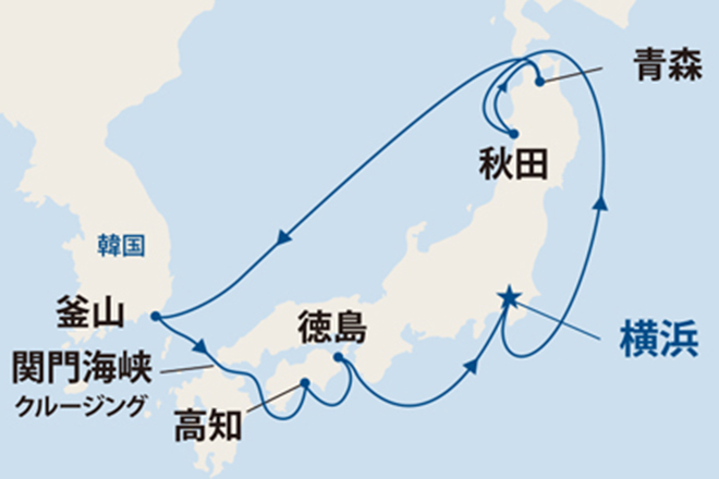 ダイヤモンド・プリンセス航路図