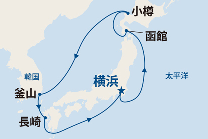 ダイヤモンド・プリンセス航路図