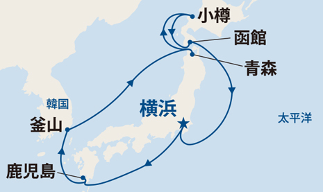 ダイヤモンド・プリンセス航路図