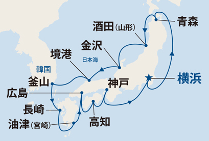 ダイヤモンド・プリンセス航路図