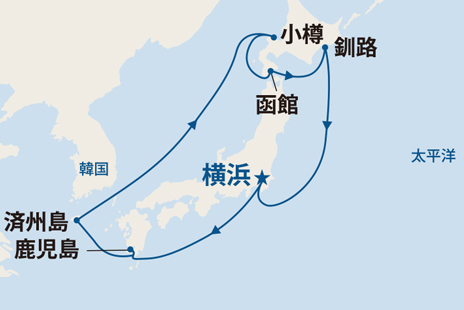 ダイヤモンド・プリンセス航路図