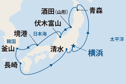 ダイヤモンド・プリンセス航路図