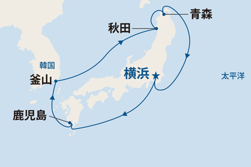 ダイヤモンド・プリンセス航路図