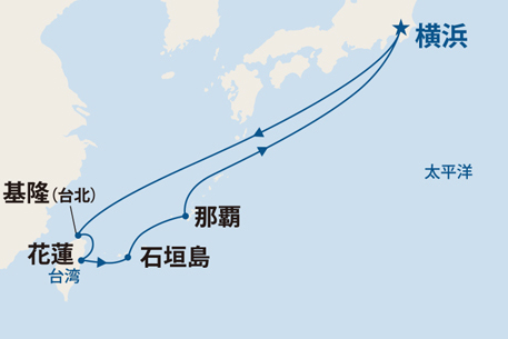 ダイヤモンド・プリンセス航路図