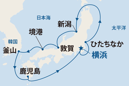 ダイヤモンド・プリンセス航路図