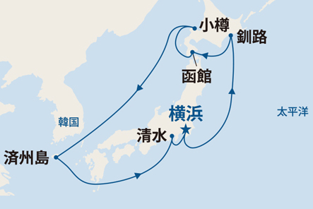 ダイヤモンド・プリンセス航路図