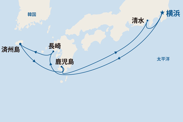 ダイヤモンド・プリンセス航路図