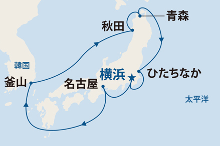 ダイヤモンド・プリンセス航路図