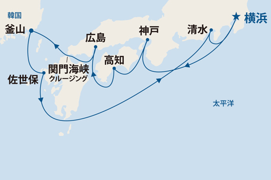 ダイヤモンド・プリンセス航路図