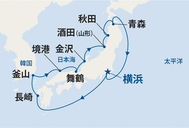 ダイヤモンド・プリンセス航路図