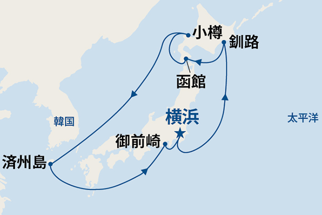 ダイヤモンド・プリンセス航路図