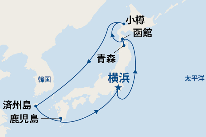 ダイヤモンド・プリンセス航路図