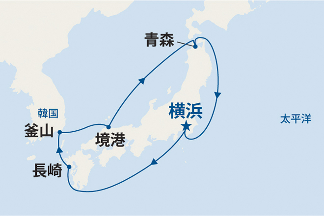 ダイヤモンド・プリンセス航路図