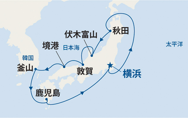 ダイヤモンド・プリンセス航路図