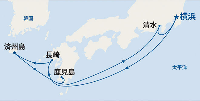 ダイヤモンド・プリンセス航路図