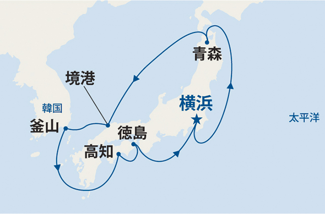 ダイヤモンド・プリンセス航路図