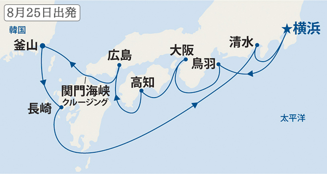 ダイヤモンド・プリンセス航路図