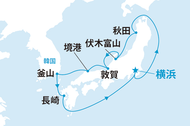 ダイヤモンド・プリンセス航路図