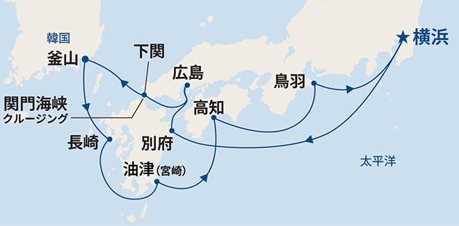 ダイヤモンド・プリンセス航路図