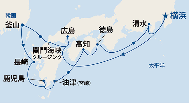 ダイヤモンド・プリンセス航路図