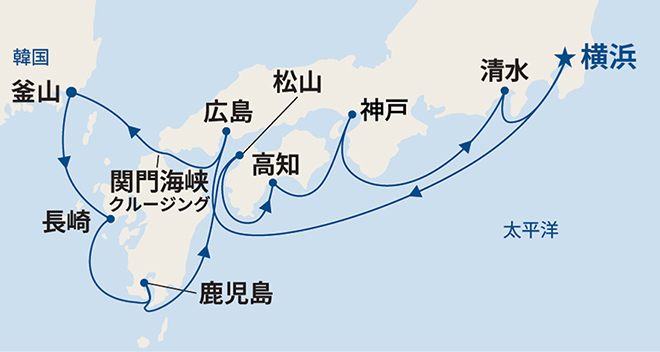 ダイヤモンド・プリンセス航路図