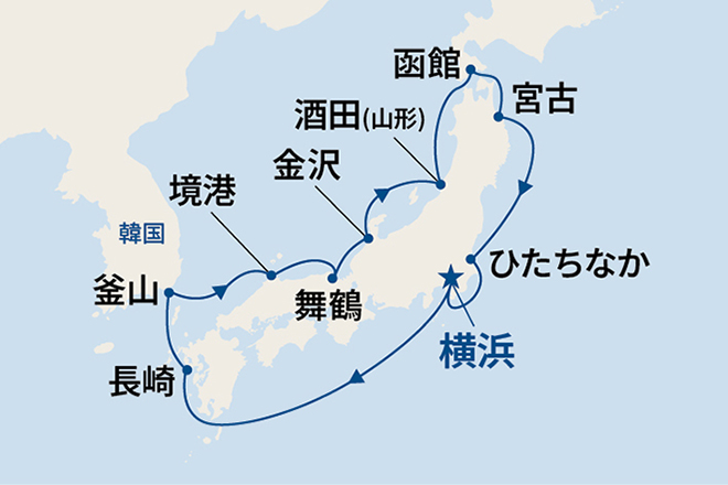 ダイヤモンド・プリンセス航路図