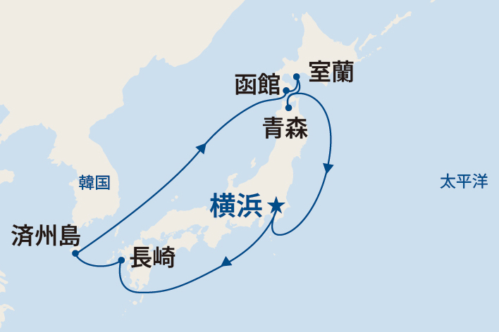 ダイヤモンド・プリンセス航路図