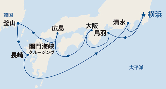 ダイヤモンド・プリンセス航路図