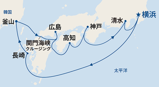 ダイヤモンド・プリンセス航路図