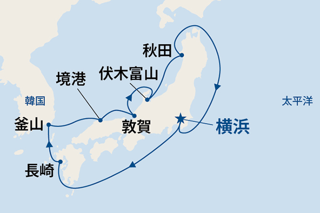 ダイヤモンド・プリンセス航路図