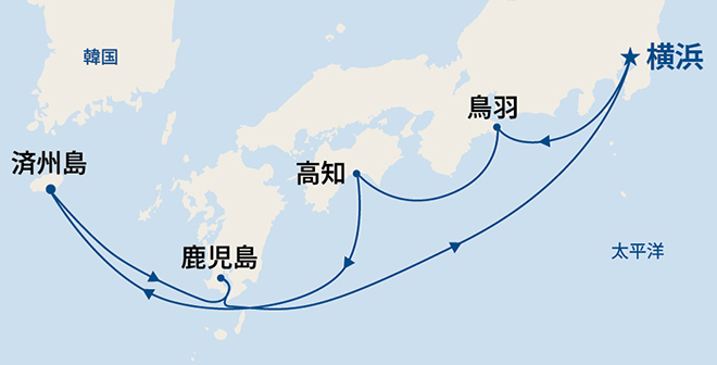 ダイヤモンド・プリンセス航路図