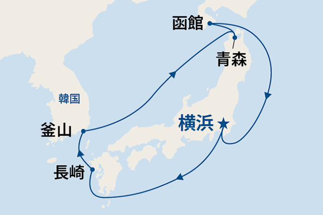 ダイヤモンド・プリンセス航路図