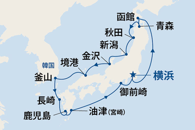 ダイヤモンド・プリンセス航路図
