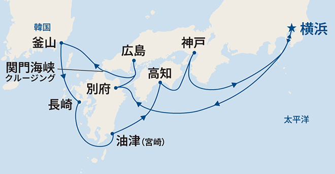 ダイヤモンド・プリンセス航路図