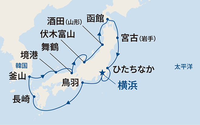 ダイヤモンド・プリンセス航路図
