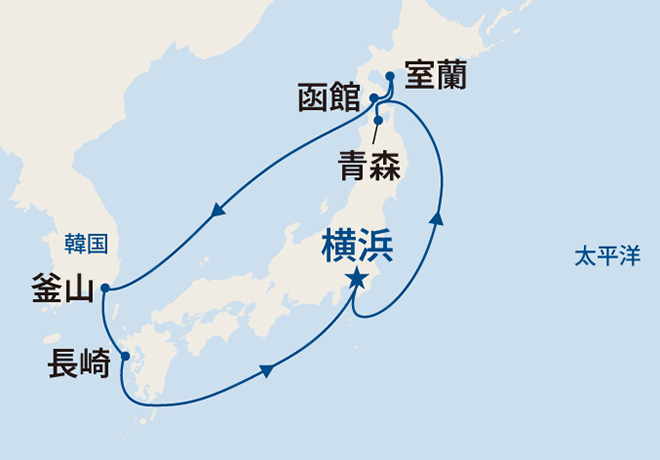 ダイヤモンド・プリンセス航路図