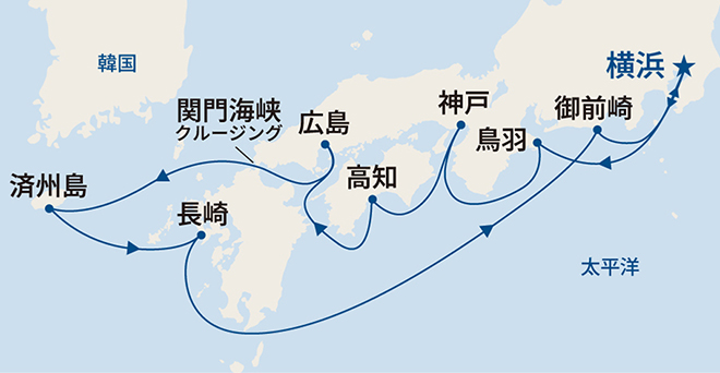 ダイヤモンド・プリンセス航路図