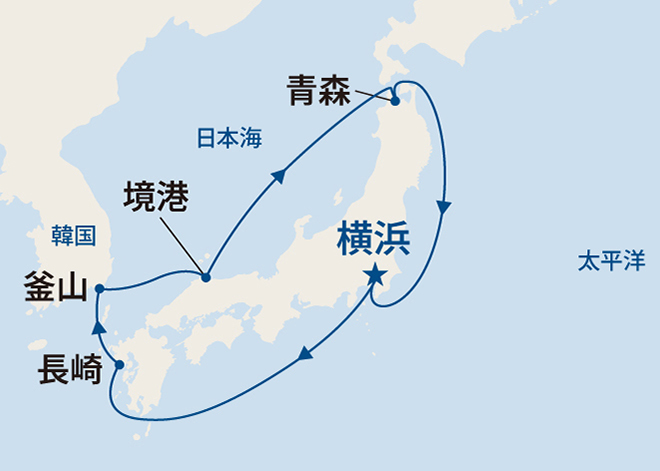 ダイヤモンド・プリンセス航路図